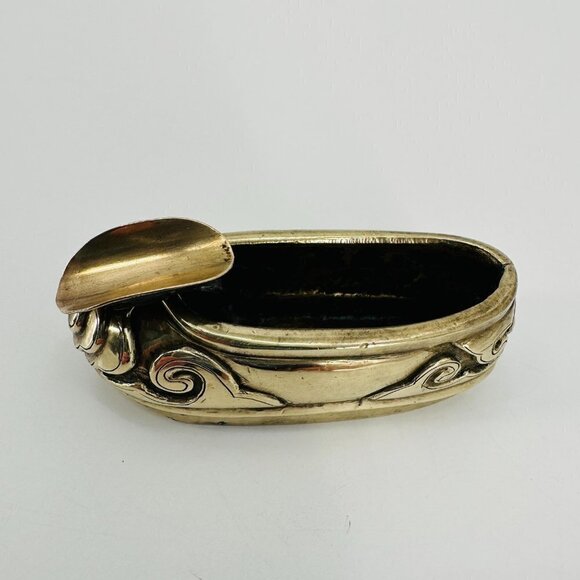Vintage Brass Shoe Collectors Cigarette Holder Miniature Small Ashtray - Picture 2 of 13